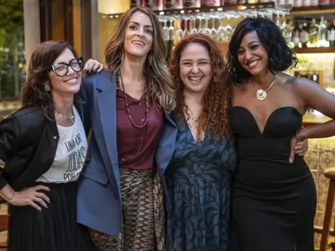 Nat&aacute;lia Lage (&agrave; esq.), Luciana Paes, Debora Lamm e Sheron Menezzes em Juntas & Separadas