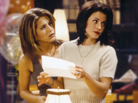Jennifer Aniston e Courteney Cox em Friends