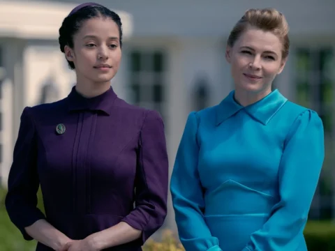Chase Infiniti (&agrave; esq.) e Amy Seimetz em Os Testamentos