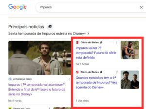 Principais Notícias, Google 3