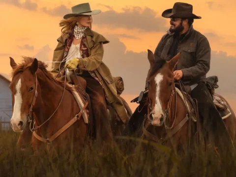 Kelly Reilly com Cole Hauser em Rancho Dutton
