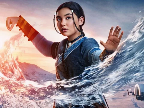 Kiawentiio em cartaz da s&eacute;rie Avatar: O &Uacute;ltimo Mestre do Ar