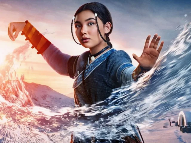 Kiawentiio em cartaz da s&eacute;rie Avatar: O &Uacute;ltimo Mestre do Ar