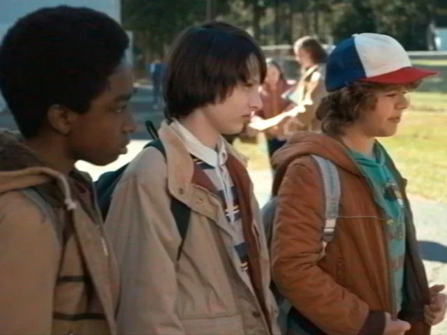Cena com filtro VHS da 1&ordf; temporada de Stranger Things